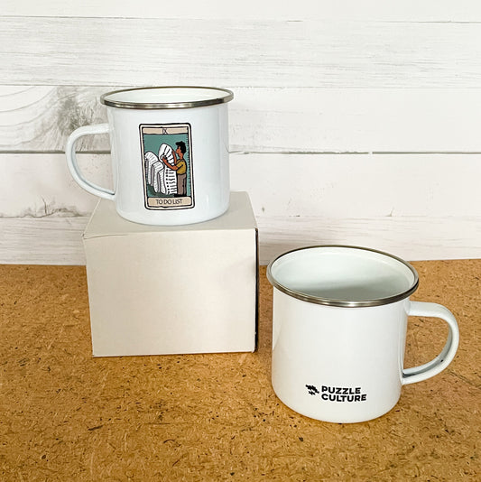 Office Tarot "To Do List" Enamel Mug